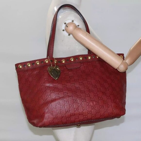 GUCCI GG Canvas Guccissima Tote Bag Brown Gold